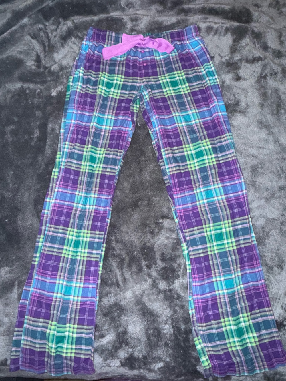 Xhilaration Purple, Teal & Green Plaid Lounge Pajama Pants